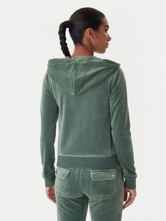 Juicy Couture Juicy Couture Суитшърт Robertson JCAP176 Зелен Slim Fit