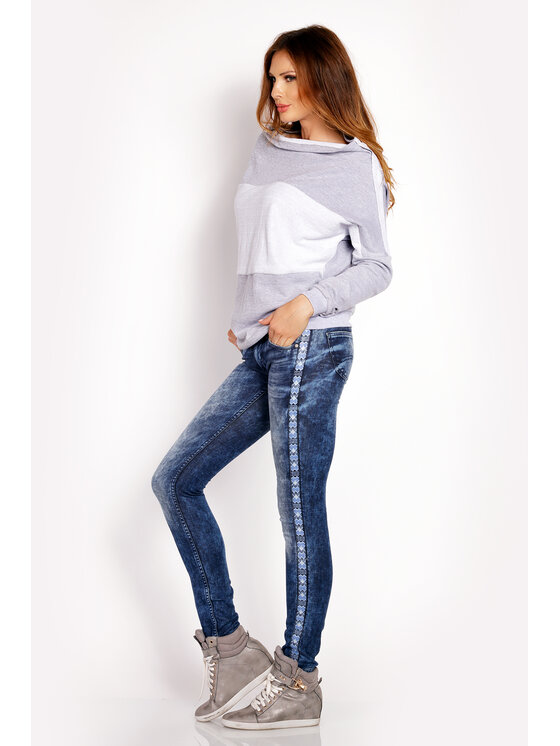 Awama Awama Bluza L022 Szary Basic Fit