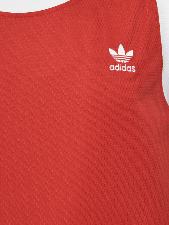 adidas adidas Tank top adicolor Mock Eyelet JP1098 Pomarańczowy Oversize