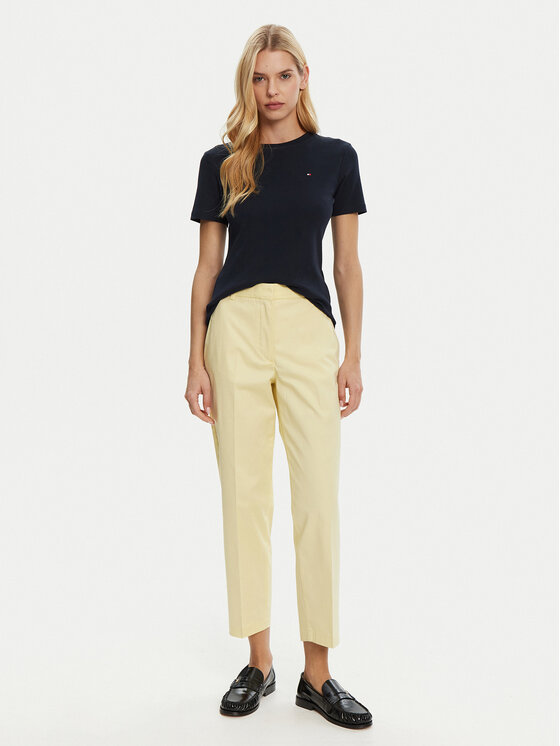 Tommy Hilfiger Tommy Hilfiger Chino hlače WW0WW40504 Rumena Straight Fit