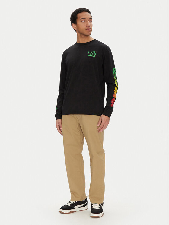 DC DC Longsleeve ADYZT05474 Czarny Standard Fit