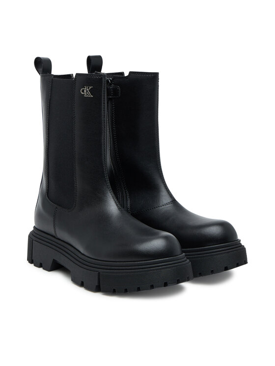 Calvin Klein Calvin Klein Kozačky Tronchetto V4A5-83137-1355 S Černá