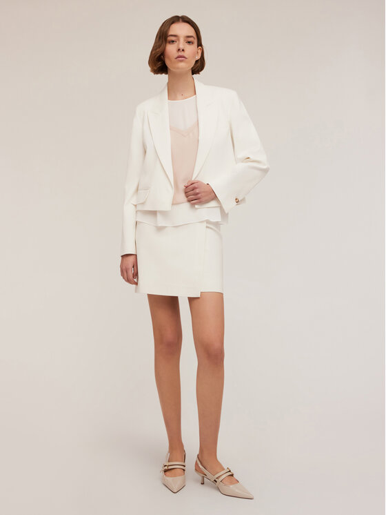 Motivi Motivi Minigonna 1213Q001059N011 Bianco Regular Fit