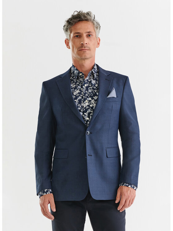 Pako Lorente Pako Lorente Marynarka P23WF-3G-001 Granatowy Slim Fit