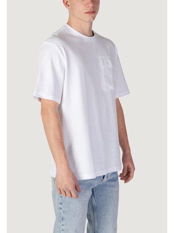 Antony Morato Antony Morato T-shirt RELAXED FIT LOGO PRINT ON BACK COLLAR Bianco Relaxed Fit