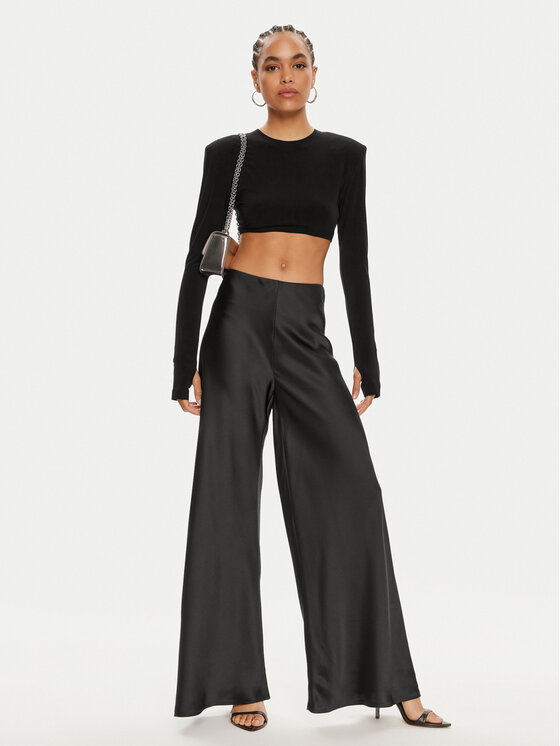 NORMA KAMALI NORMA KAMALI Μπλουζάκι KK1246PLA96001 Μαύρο Regular Fit