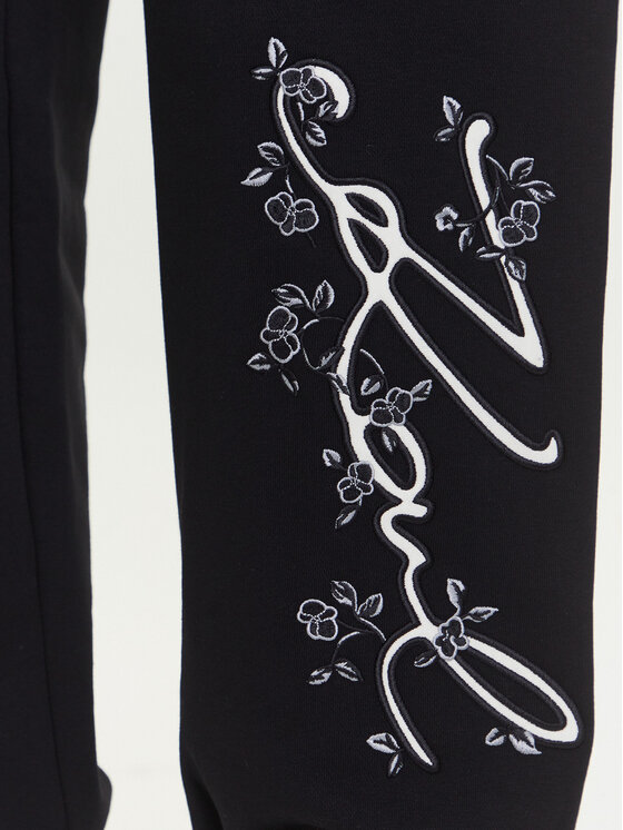 KARL LAGERFELD KARL LAGERFELD Παντελόνι φόρμας A3W10009 Μαύρο Relaxed Fit
