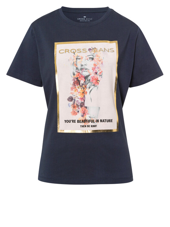 Cross Jeans Cross Jeans T-Shirt 56014-021 Szary Regular Fit