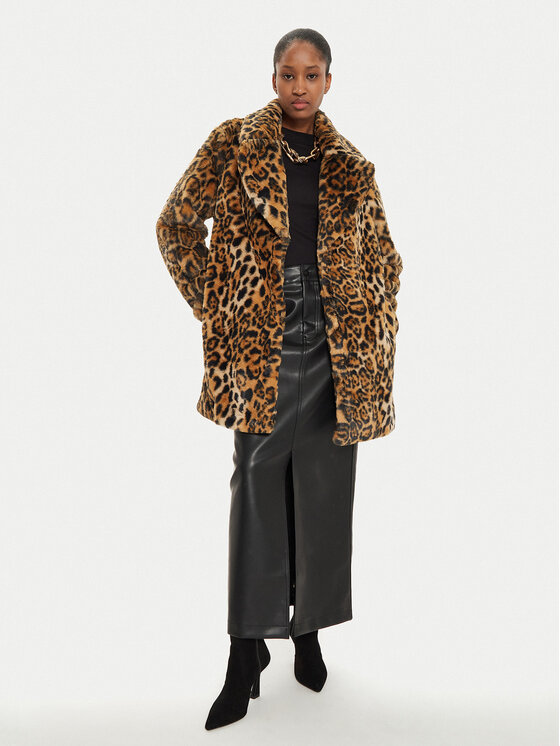 Just Cavalli Just Cavalli Krzno 77PAS429 Rjava Loose Fit