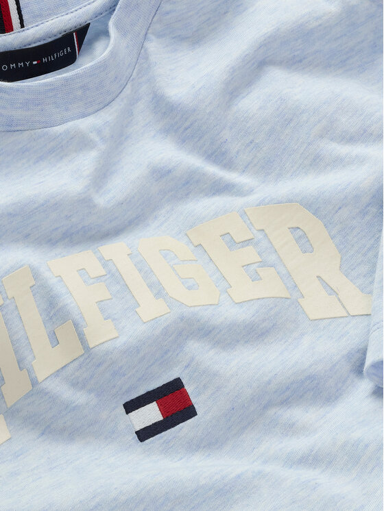 Tommy Hilfiger Tommy Hilfiger Тишърт Varsity KB0KB09533 D Светлосиньо Regular Fit