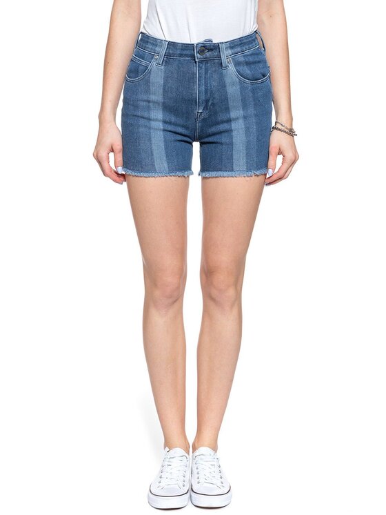 Lee Lee Szorty jeansowe CUT OFF SHORT Niebieski Slim Fit
