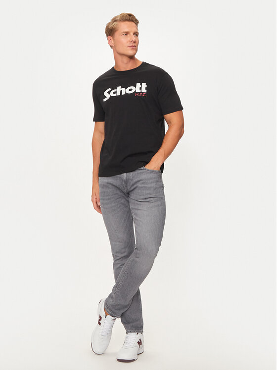 SCHOTT N.Y.C. SCHOTT N.Y.C. T-shirt TSLOGO Crna Regular Fit
