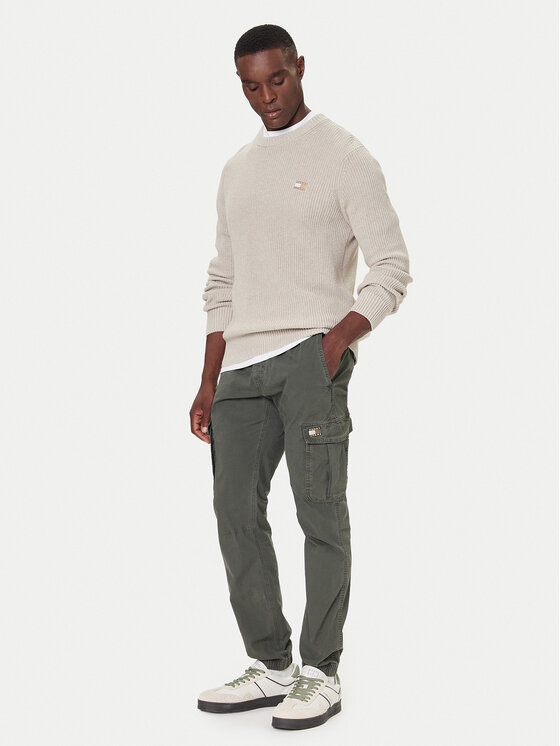 Tommy Jeans Tommy Jeans Szövet nadrág DM0DM22003 Zöld Regular Fit