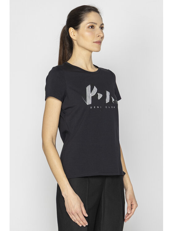 Deni Cler Milano Deni Cler Milano T-Shirt T-DC-T210-E2-10-90-1 Czarny Regular Fit