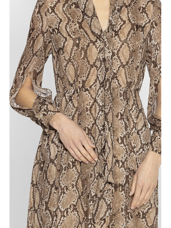 Deni Cler Milano Deni Cler Milano Sukienka koktajlowa W-DC-3439-E2-K6-76-1 Brązowy Loose Fit