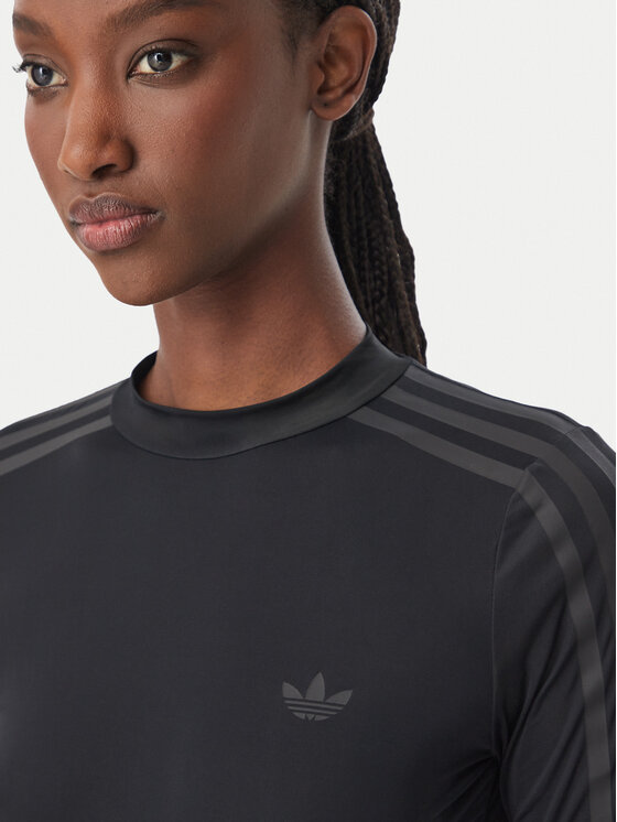 adidas adidas Блуза Adiluna Season 2 X Jennie Sheer Long Sleeve Long-Sleeve Top LD8931 Черен Regular Fit