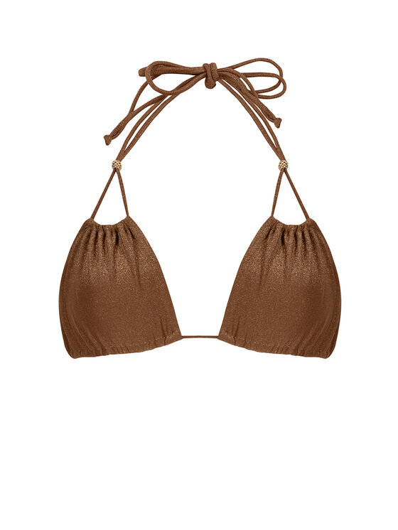 Miss Lou Miss Lou Bikini pezzo sopra G-LG2-BR Marrone