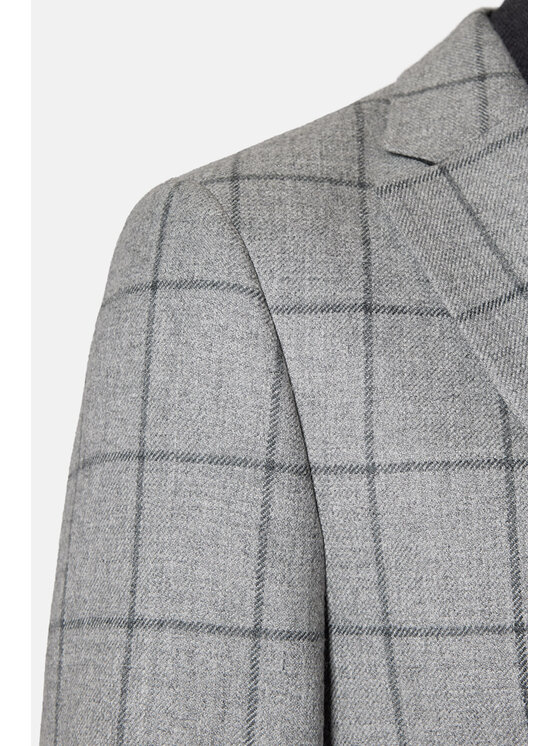 Lancerto Lancerto Marynarka Odense MA099223000002 Szary Slim Fit