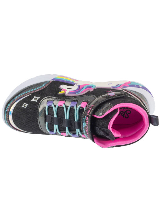 Skechers Skechers Sneakersy S-Lights: Unicorn Chaser - Jumping Magic Czarny