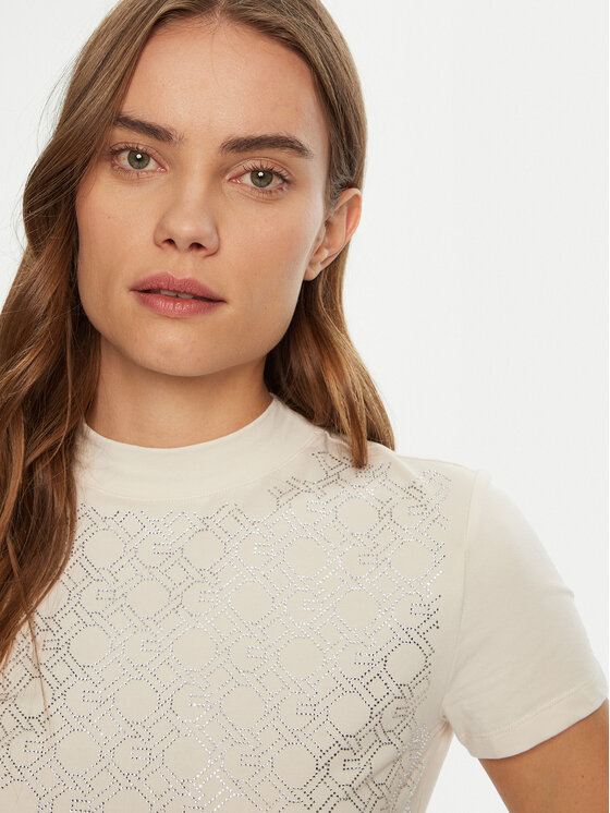 Guess Guess Тишърт W5RI15 J1314 Бял Regular Fit