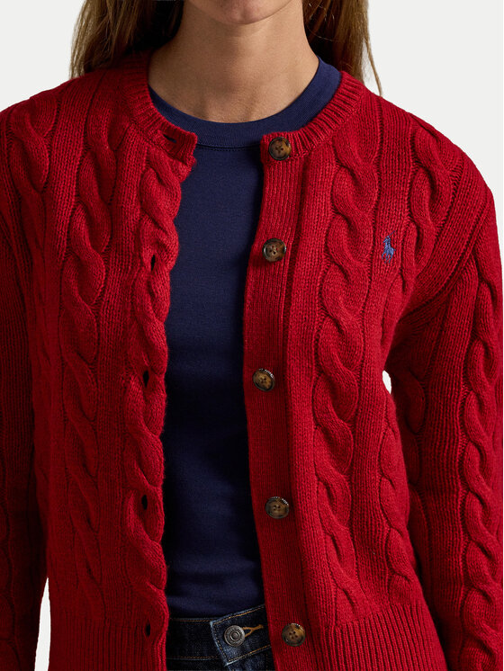 Polo Ralph Lauren Polo Ralph Lauren Кардиган 211972104013 Червен Slim Fit