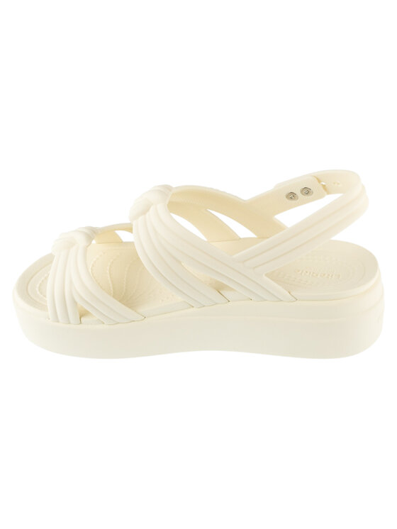 Crocs Crocs Sandały Brooklyn Knot Low Wedge Sandal Beżowy