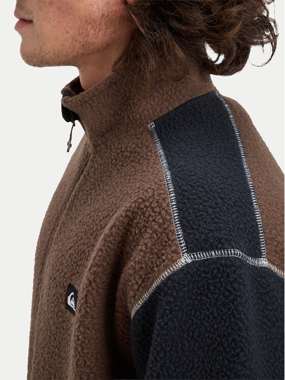 Quiksilver Quiksilver Полар Clean Coast Block EQYPF03065 Кафяв Loose Fit