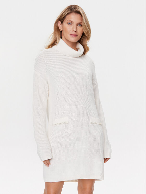 Liu Jo Rochie tricotată MF3076 MA51I Alb Relaxed Fit