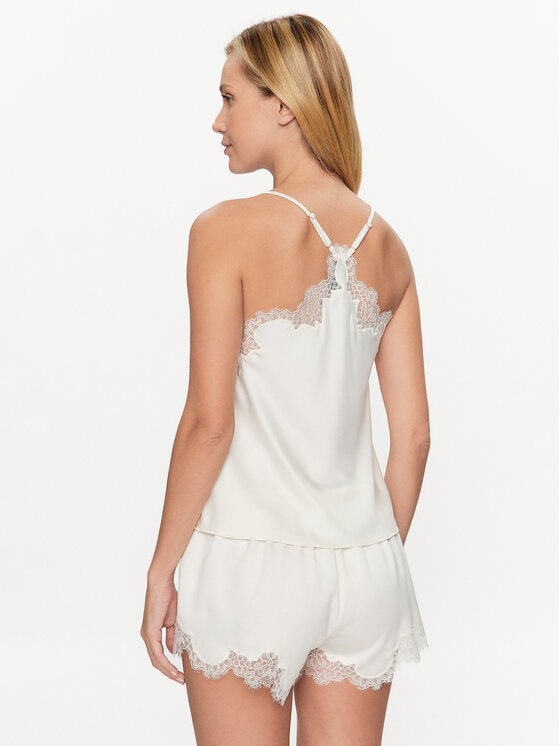 Hunkemöller Hunkemöller Pyžamový top Sophia 202333 Bílá Feminine Fit