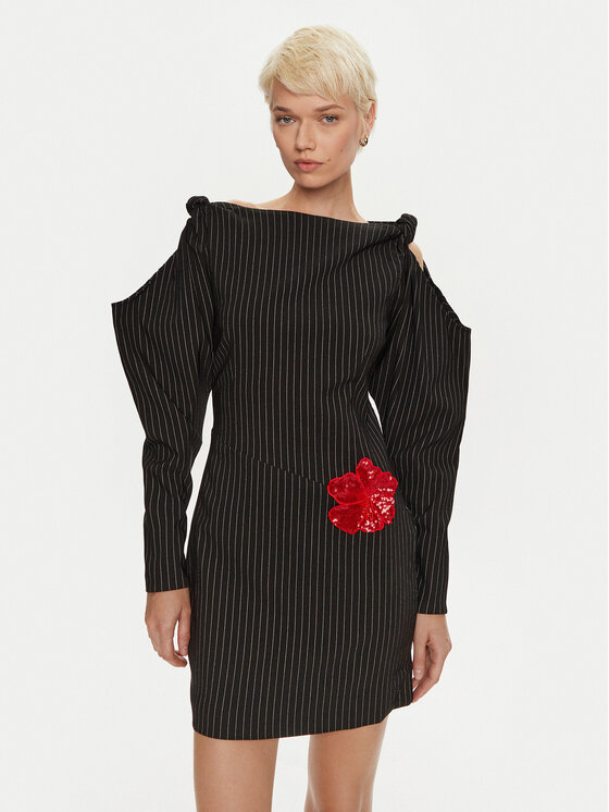 ROTATE ROTATE Коктейльна сукня Linny 1135502470 Чорний Regular Fit