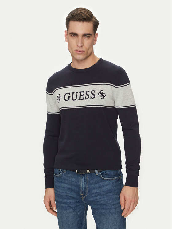Guess Guess Pulover M5GR05 Z3MI1 Mornarsko modra Regular Fit