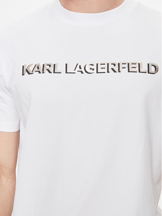 KARL LAGERFELD KARL LAGERFELD T-krekls 755053 542221 Balts Regular Fit