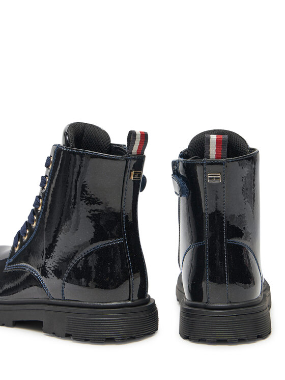 Tommy Hilfiger Tommy Hilfiger Kozaki Lace-Up Bootie T1A5-33564-1237 S Granatowy