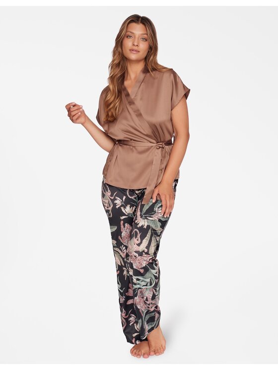Esotiq Esotiq Piżama 40190-82X Brązowy Regular Fit