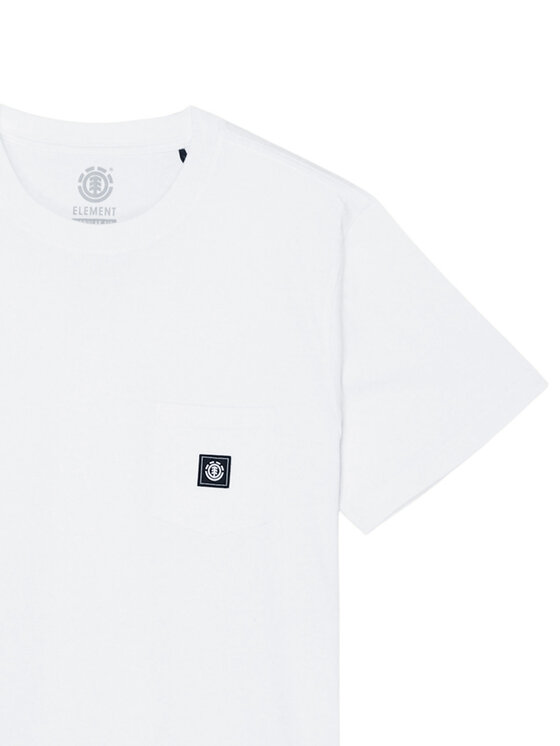 Element Element Tričko Icon Label Pocket ELYKT00198 Biela Regular Fit