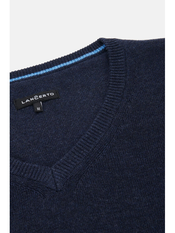 Lancerto Lancerto Sweter Anthony SW073223000048 Granatowy Regular Fit