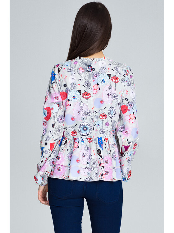 FIGL FIGL Blúzka M594 Farebná Regular Fit