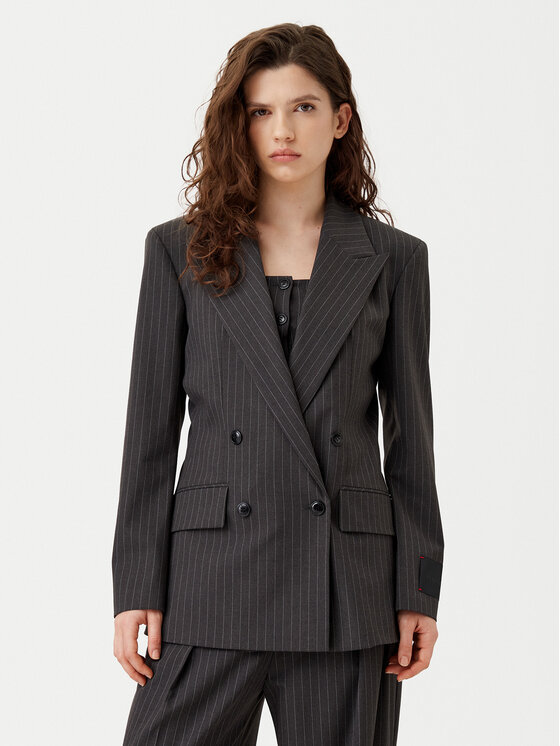 HUGO HUGO Сако Azenia 50530987 Тъмносив Regular Fit