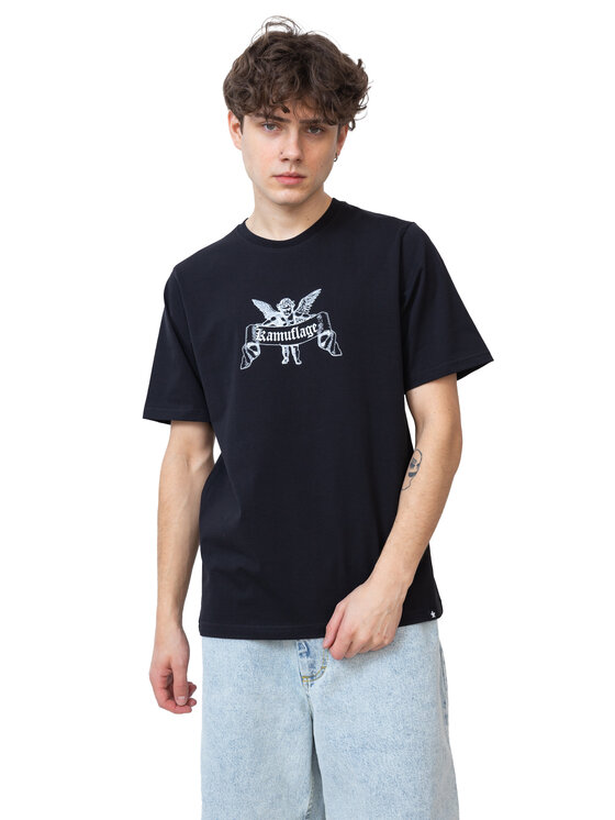T-Shirt Kamuflage, Rozmiar XS, Czarne, Hellfire