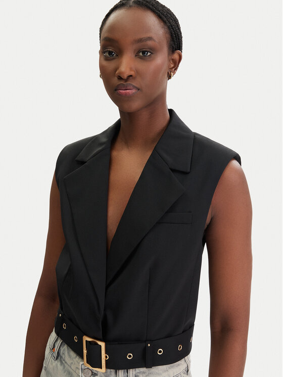 KARL LAGERFELD KARL LAGERFELD Kostiuminė liemenė B1W14009 Juoda Slim Fit