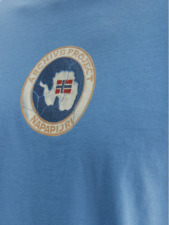 Napapijri Napapijri T-Shirt S-Phos NP0A4G5A Niebieski Relaxed Fit