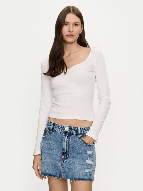 Brave Soul Chemisier LLT-624SARAH Blanc Slim Fit