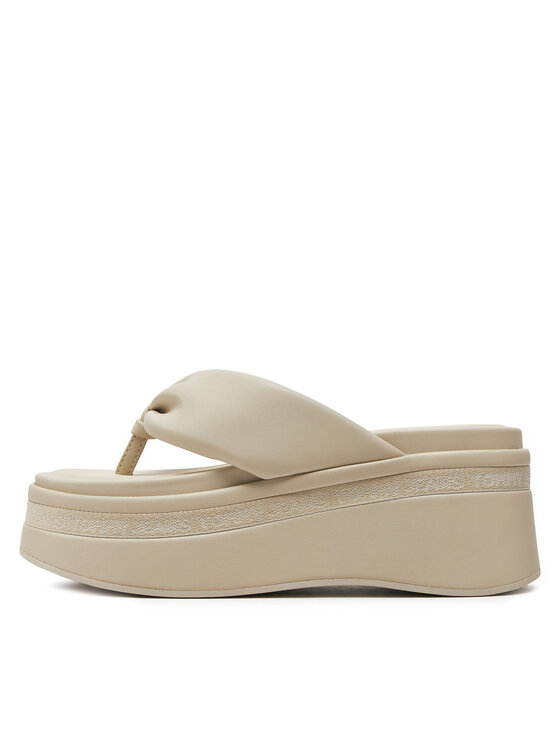 Tommy Jeans Tommy Jeans Japonki Tjw Wedge Sandal EN0EN02457 Beżowy