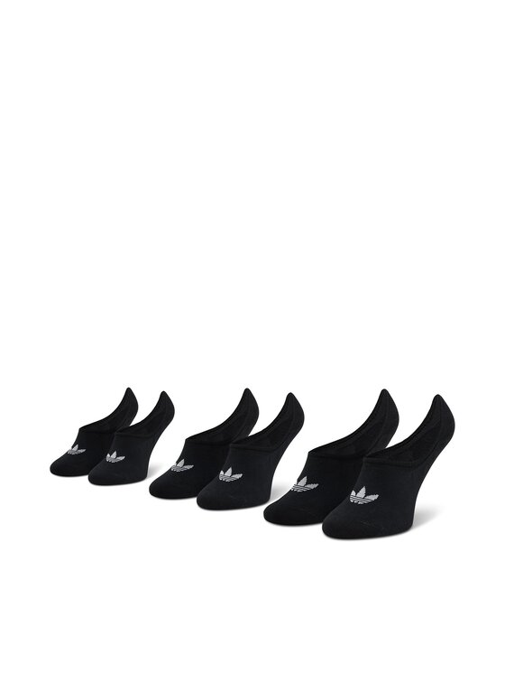 Set 3 perechi de șosete scurte unisex adidas No-Show Socks 3P FM0677 Negru