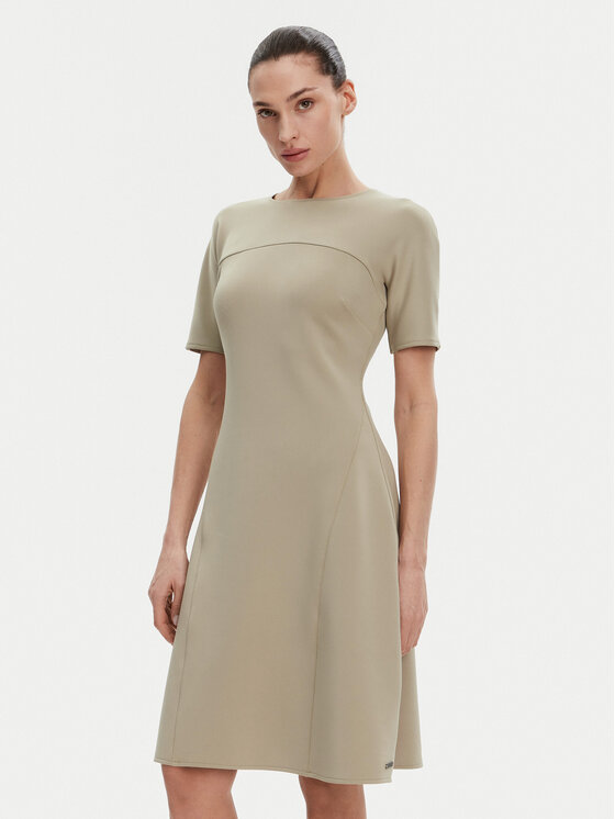 Calvin Klein Calvin Klein Rochie de zi K20K208151 Bej Regular Fit