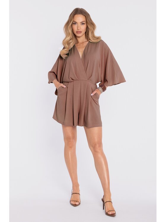 Made of Emotion Made of Emotion Kombinezon M914 Brązowy Relaxed Fit
