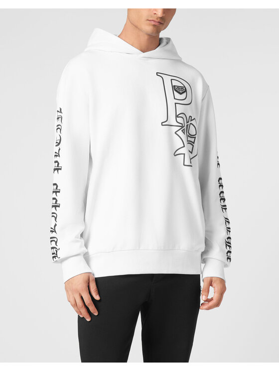PHILIPP PLEIN PHILIPP PLEIN Bluza 9585 Biały Regular Fit