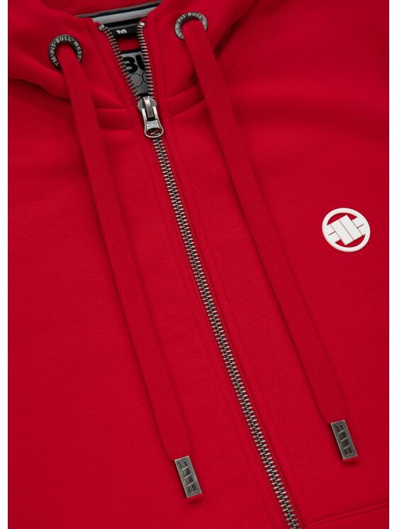 PITBULL PITBULL Bluza Bluza męska rozpinana z kapturem Small Logo 3XL Czerwony Regular Fit