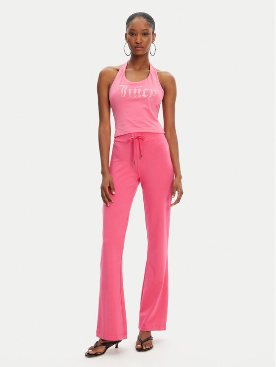 Juicy Couture Juicy Couture Top Tied JCWCT125306 Różowy Slim Fit