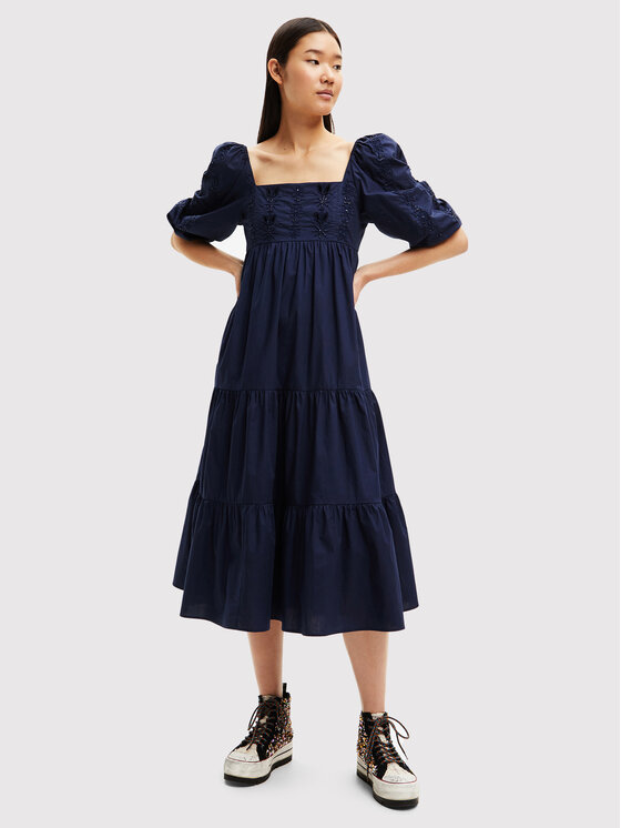 Desigual Desigual Kleid für den Alltag Kalma 22WWVW56 Dunkelblau Regular Fit